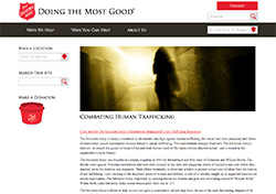 The Salvation Army Human Trafficking resource page