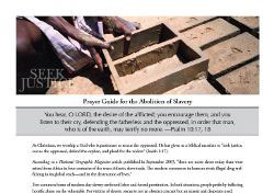 IJM Prayer Guide for the Abolition of Slavery IJM Prayer Guide for the Abolition of Slavery