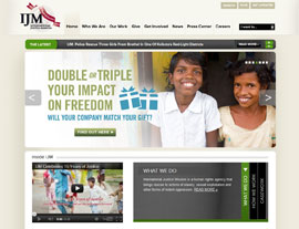 International Justice Mission website screenshot