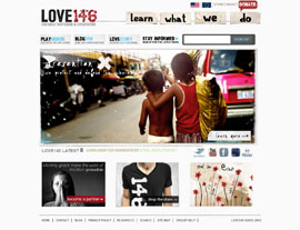 Love146 website screenshot