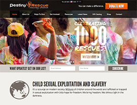 Destiny Rescue website screenshot