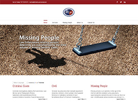Progressive Investigations Research and Consulting Corp. website screenshot