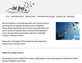 Set Free Foundation website screenshot
